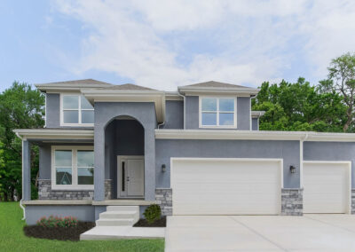 Front View of Custom Built Luxury Home